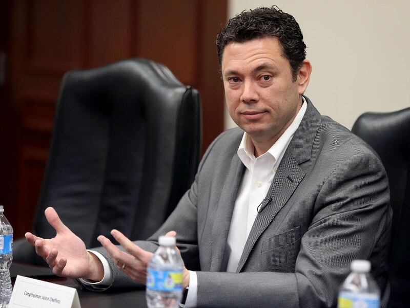 FILE — Rep. Jason Chaffetz meets with the editorial board at the Deseret News in Salt Lake City on Tuesday, Feb. 21, 2017.