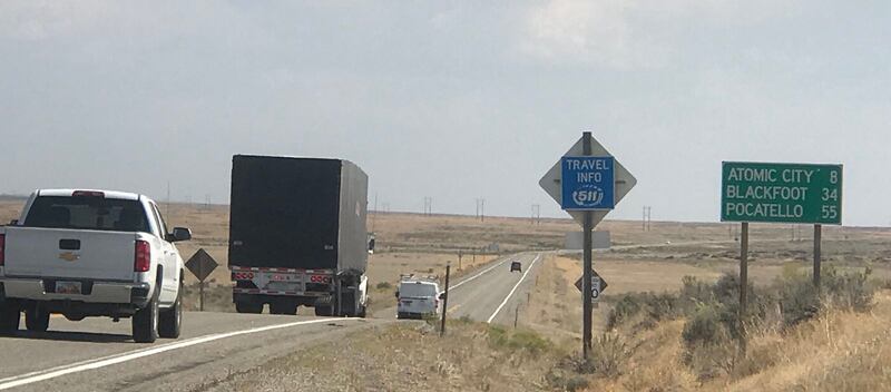 A remote highway skirts the boundary of the Idaho National Laboratory west of Idaho Falls. Decades of nuclear energy activity in Idaho and around the country created a contamination and cleanup problem that led to the Idaho National Laboratory being desig