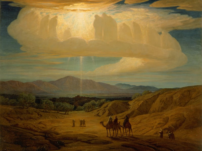 “Star of Bethlehem” by American painter Elihu Vedder shows the magi and shepherds on their way to see the infant Jesus.