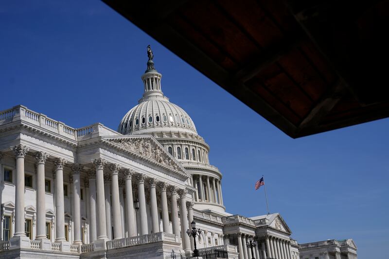 The sun shines on the U.S. Capitol in Washington on May 27, 2023.