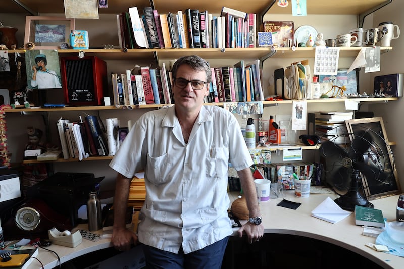 Brigham Young University professor Eric Eliason poses for a photo in his office in the Joseph F. Smith Building in Provo.