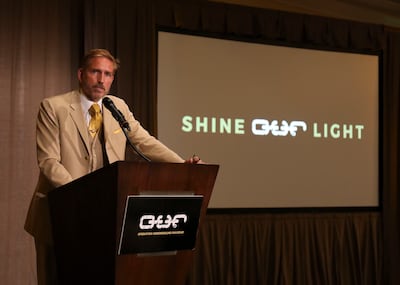 Actor Jim Caviezel speaks at a recent Operation Underground Railroad event. Caviezel will star as O.U.R. founder and CEO Tim Ballard in the 2019 film, "The Sound of Freedom."