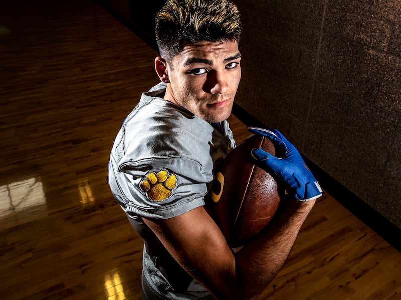 Orem High School football player Puka Nacua at Orem High School on Thursday, Dec. 6, 2018.