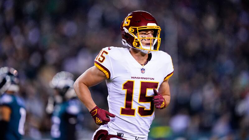 Washington Football Team wide receiver Dax Milne in action against the Philadelphia Eagles, Dec. 21, 2021, in Philadelphia.