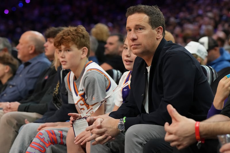 Phoenix Suns owner Mat Ishbia during game against the Los Angeles Lakers, Tuesday, Nov. 26, 2024, in Phoenix. The Suns are once again in the market for a new head coach and former Runnin' Ute Johnnie Bryant is among the finalists to fill the position.