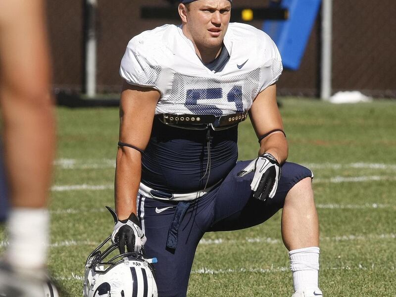 BYU linebacker Shane Hunter watches defence drills on the last day of BYU fall football camp. Wednesday, Aug. 25, 2010 Stuart Johnson, Deseret News