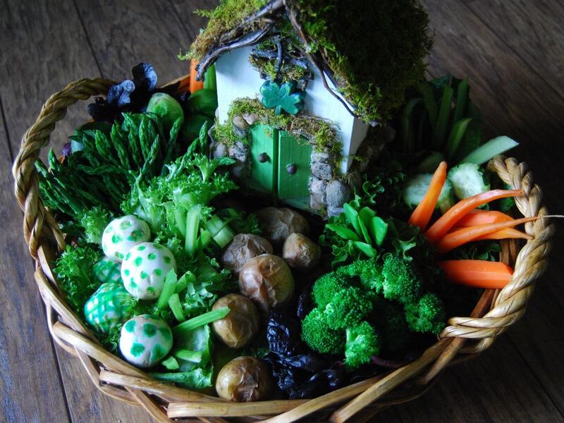A leprechaun garden doubles as a centerpiece and appetizer for your St. Patrick's Day dinner.