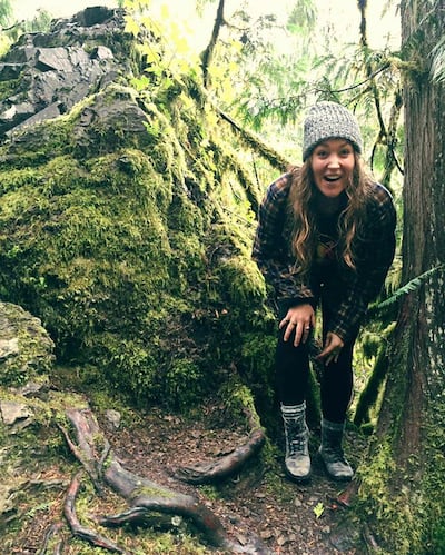 Annie Schmidt while hiking.