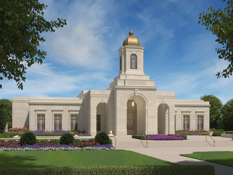 A rendering of the Norfolk Virginia Temple.