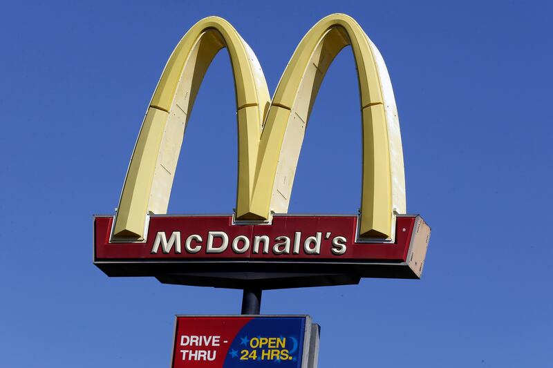 A McDonald’s sign along Interstate 40/85 in Burlington, N.C., is pictured on Oct. 17, 2019.