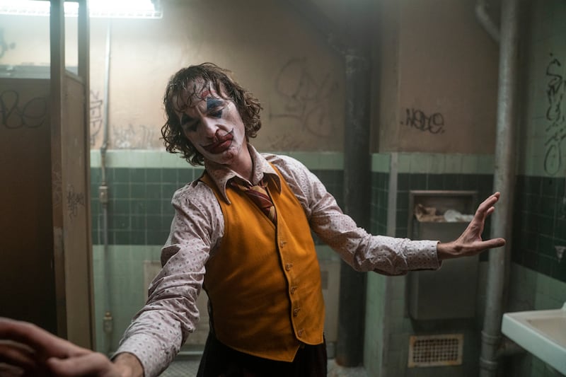 Joaquin Phoenix as Arthur Fleck in Warner Bros. Pictures, Village Roadshow Pictures and BRON Creative’s “Joker,” a Warner Bros. Pictures release.