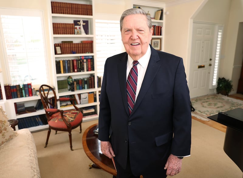 Elder Jeffrey R. Holland of the Quorum of the Twelve Apostles of The Church of Jesus Christ of Latter-day Saints at home in April 2022.
