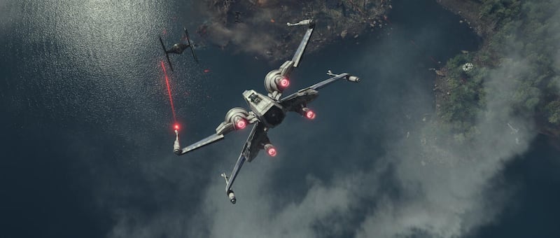 A scene from “Star Wars: The Force Awakens.”