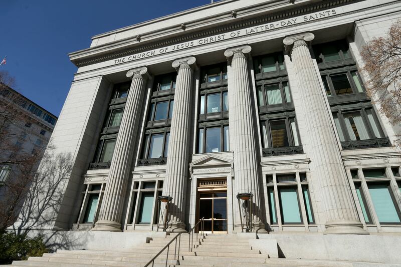 The Church of Jesus Christ of Latter-day Saints’ Church Administration Building is pictured in Salt Lake City on Wednesday, Feb. 19, 2020.