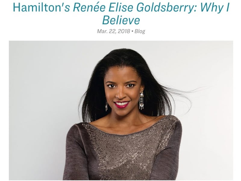 BYU Speeches recently published an interview with Renée Elise Goldsberry about her faith.