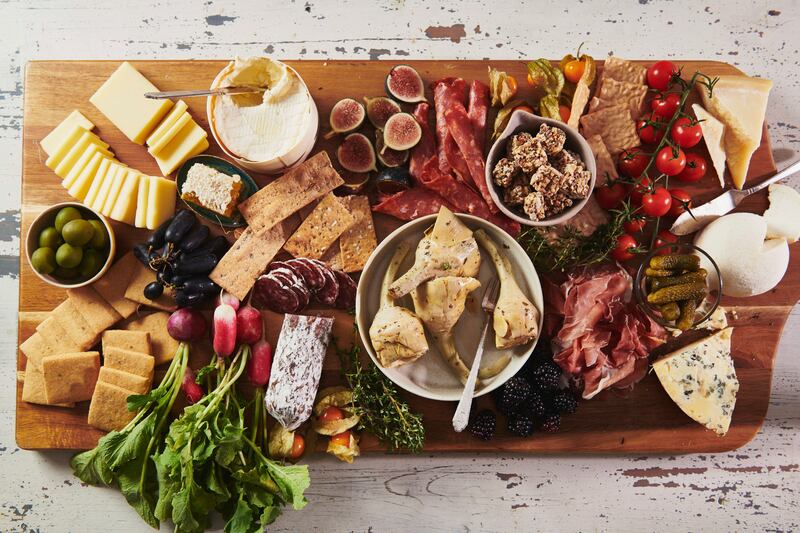 A charcuterie board.