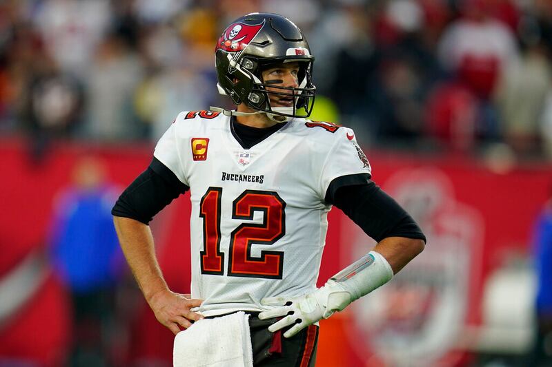 Tampa Bay Buccaneers quarterback Tom Brady against the Los Angeles Rams.