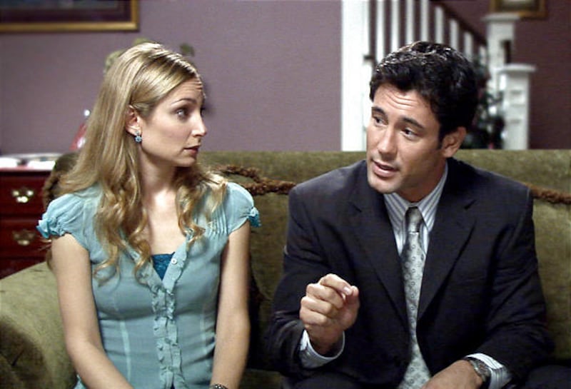 Robyn Cohen and Tony Daly in the romantic comedy "Beau Jest."