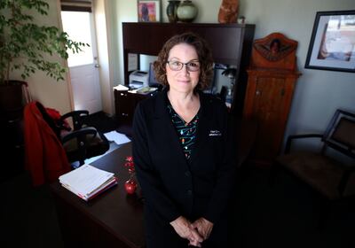 Karen Dolan, CEO of Four Corners Community Behavioral Health, poses for a portrait in her office in Price on Tuesday, Dec. 19, 2017. Carbon County is facing an opioid epidemic.
