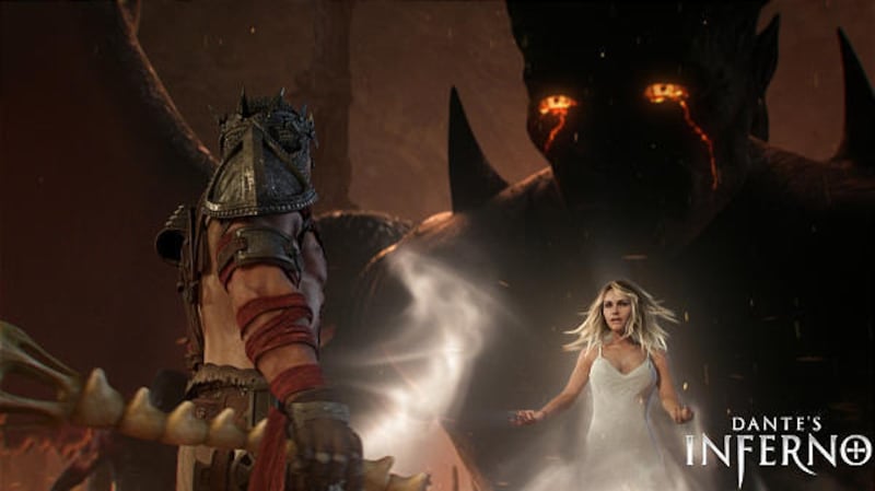 In this video game image released by Electronic Arts, a scene is shown from the game, "Dante's Inferno."