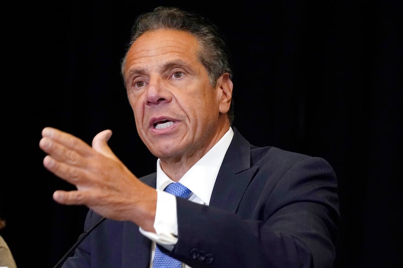 New York Gov. Andrew Cuomo speaks at a conference.