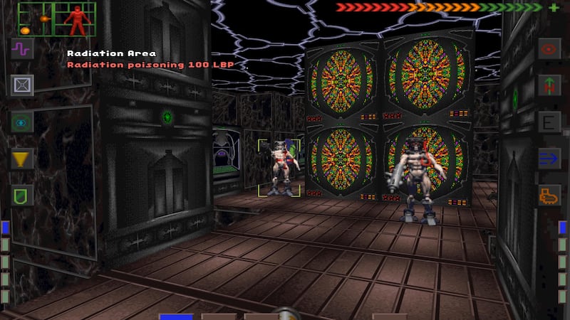 Explore an abandoned space station and attempt to shut down a rogue AI in "System Shock."