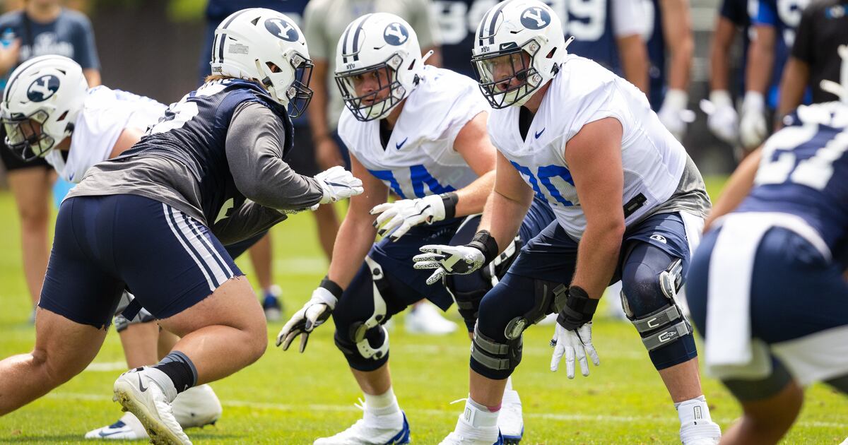 Jaren Hall, BYU football fortunes hinge on mammoth O-line play