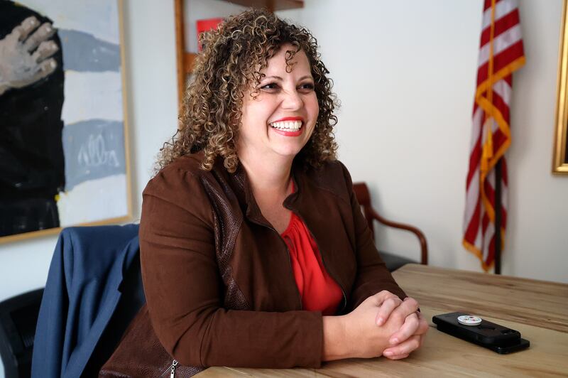 Utah 2nd District Rep. Celeste Maloy answers interview questions at Roost Communications in Salt Lake City on Jan. 4, 2024.