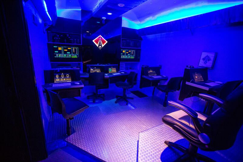 A simulator is set up for exhibition at Central Elementary School in Pleasant Grove on Monday, Dec. 17, 2018.