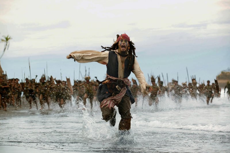 Johnny Depp in “Pirates of the Caribbean: Dead Man’s Chest,” the second movie in the franchise.