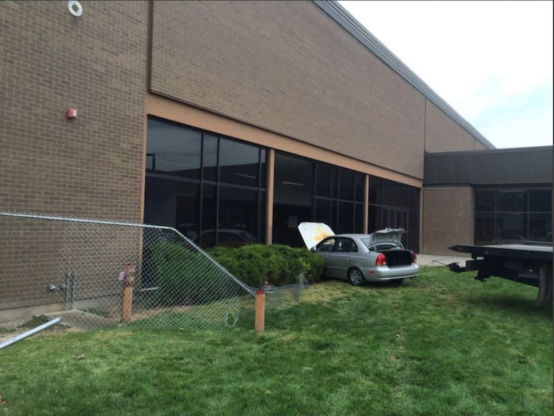 A 26-year-old man was arrested for investigation of DUI Saturday morning after police say he crashed through a fence and into a junior high school.