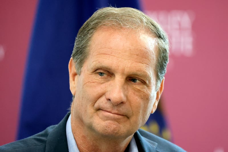 Rep. Chris Stewart speaks during the Sutherland Institute’s 2023 Congressional Series in Salt Lake City.