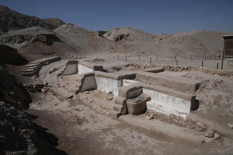 The Tell es-Sultan archaeological site near Jericho, West Bank, site is seen Sunday, Sept. 17, 2023.
