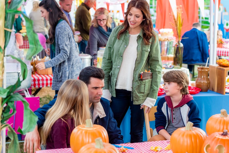 Lauren McNamara, Benjamin Ayres, Julie Gonzzlo and Christian Michael Cooper in ‘Falling for Vermont.’