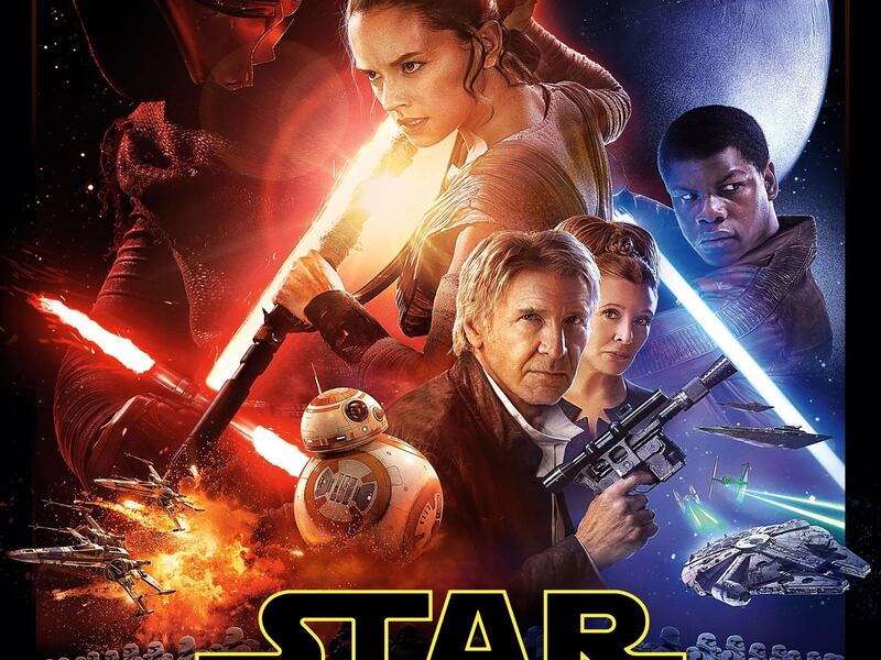 The poster for "Star Wars: The Force Awakens" (2015). Twitter decided to have fun with the new “Aladdin” poster and compare it to the "Star Wars" poster.