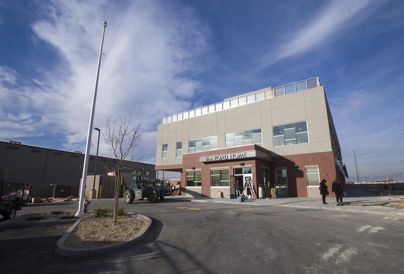The newly rebuilt Road Home Midvale Center Monday, Nov. 23, 2015. In a modest conference room in the Road Home's shelter, outreach workers, caseworkers, housing specialists and others meet weekly to put roofs over the heads of people experiencing chronic