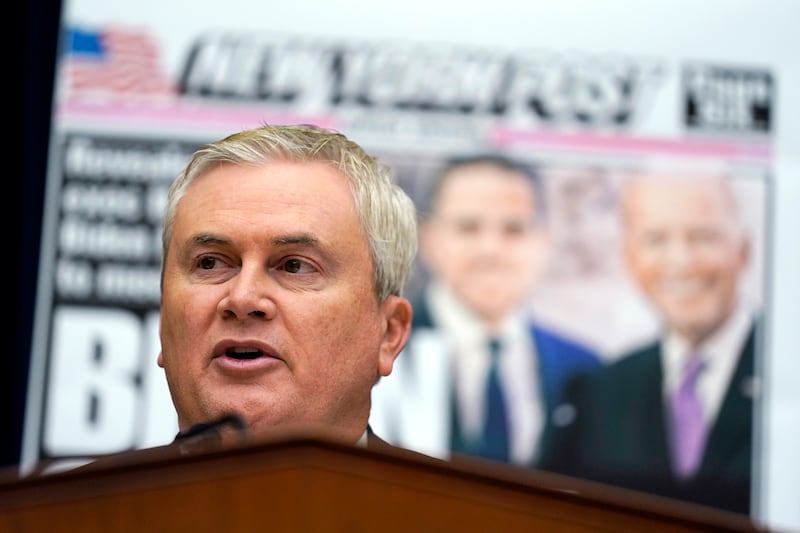 House Oversight and Accountability Committee Chairman James Comer speaks during hearing on Capitol Hill.