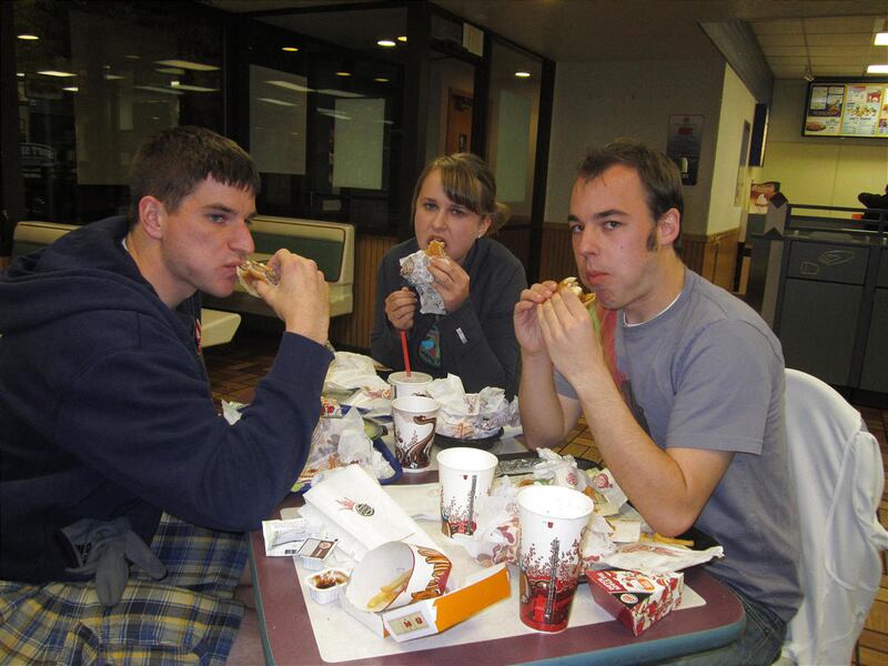 BYU students Josh Hawkins, Jessica Hawkins and Stuart Bevan take on the "Value Menu Challenge" at Burger King.