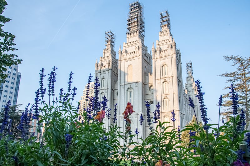 The Church of Jesus Christ of Latter-day Saints’ Salt Lake Temple is pictured in October 2022.