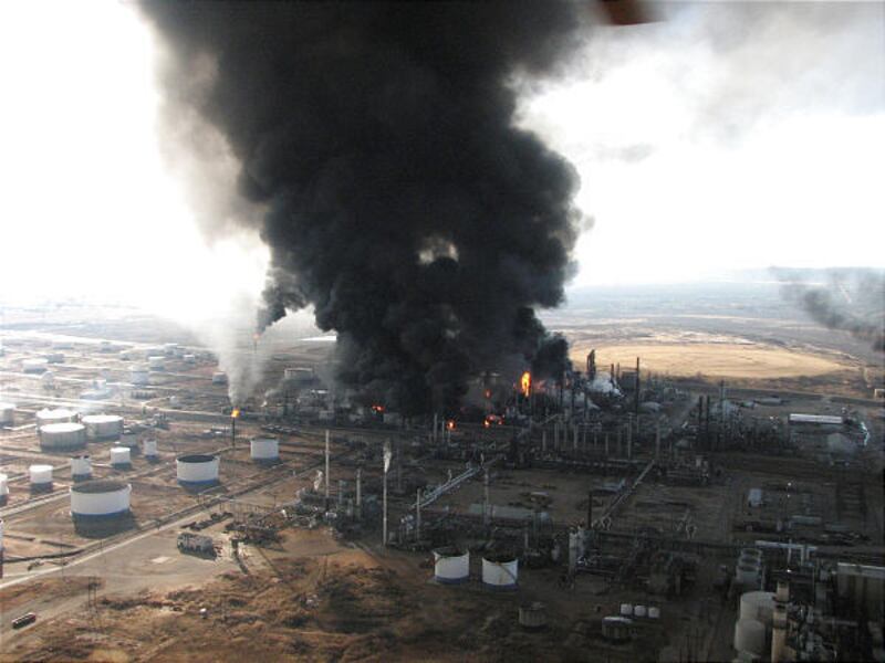 An explosion Monday at a Texas refinery was one of several reasons behind a day of rising oil prices.