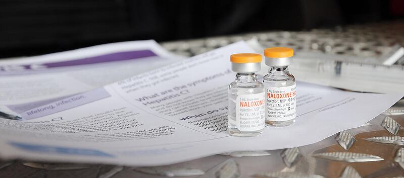 FILE - A Naloxone kit at Fire Station No. 2 in Salt Lake City on Friday, Feb. 24, 2017. A naloxone pilot program authorized by the state Legislature has helped save 46 lives since the start of 2017, the Utah Department of Health reports.