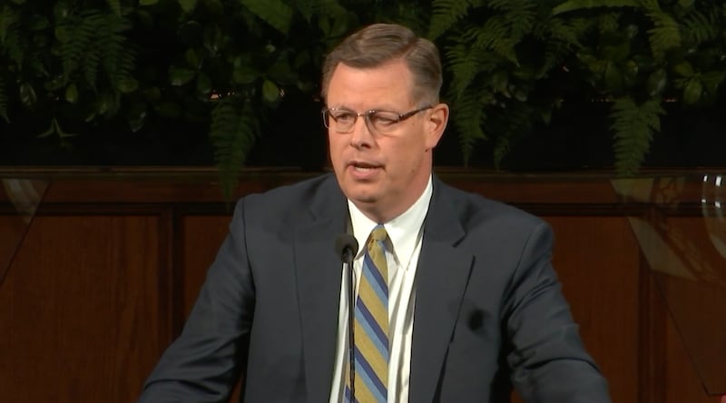 Elder Clark G. Gilbert, commissioner of church education and General Authority Seventy, speaks to religious educators.