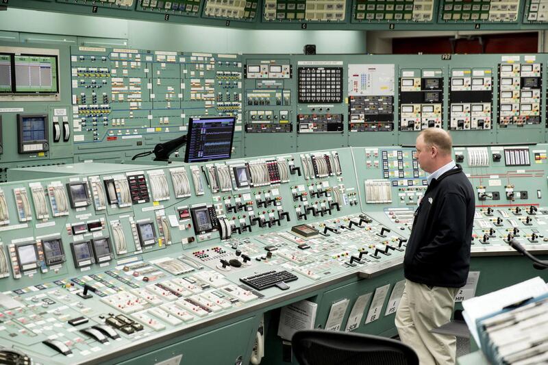 This May 22, 2017 file photo shows the control room at the Three Mile Island nuclear power plant in Middletown, Pa. Exelon Corp., the owner of Three Mile Island, site of the United States' worst commercial nuclear power accident, said Monday, May 29 it wi