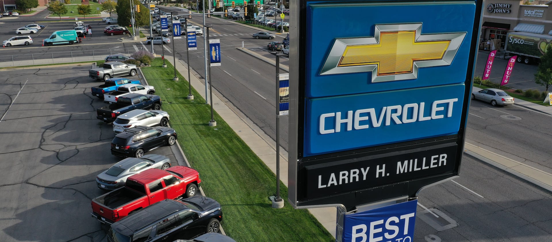 The Larry H. Miller Chevrolet dealership in Murray is pictured on Wednesday, Sept. 29 2021.