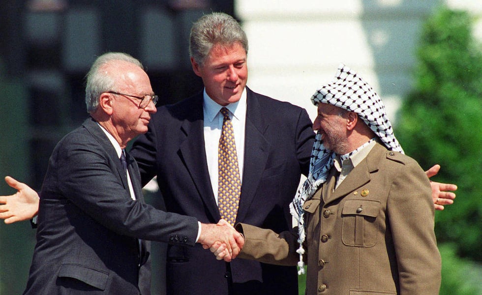 Rabin and Arafat Sign Historic Accord at White House