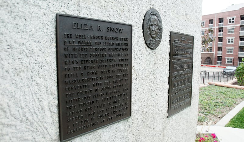 The gravesite of Eliza R. Snow at the Brigham Young Family Cemetery in Salt Lake City on Oct. 22, 2022.