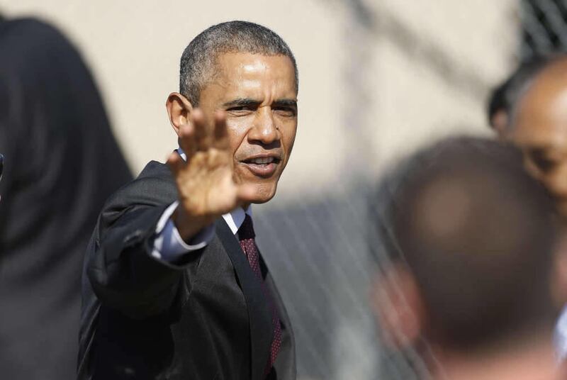 President Barack Obama April 3, 2015 at Hill Air Force Base. The House was poised Thursday to overwhelmingly approve a bill that would allow Congress to review and potentially reject a nuclear deal with Iran that's still being negotiated by the U.S. and i