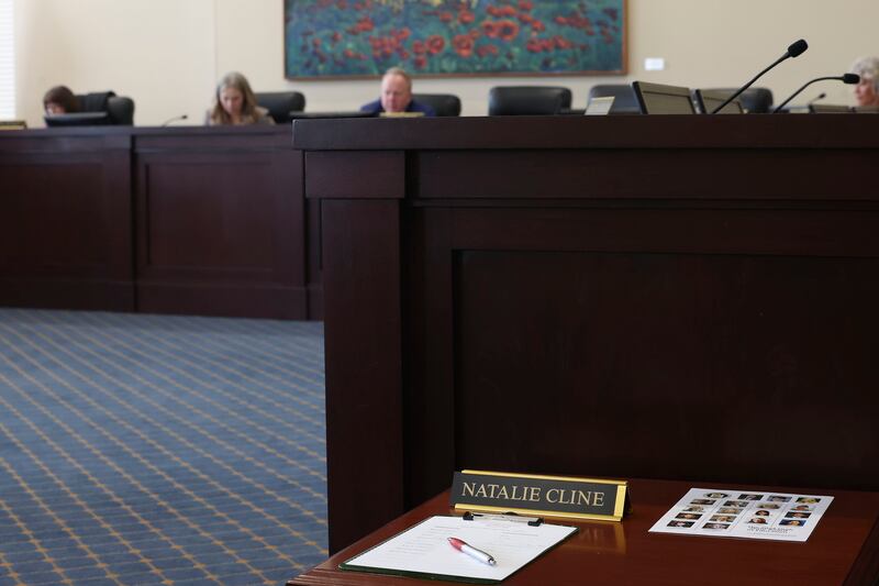 Utah State Board of Education member Natalie Cline did not attend a scheduled meeting at the Capitol in Salt Lake City on Feb. 8, 2024.