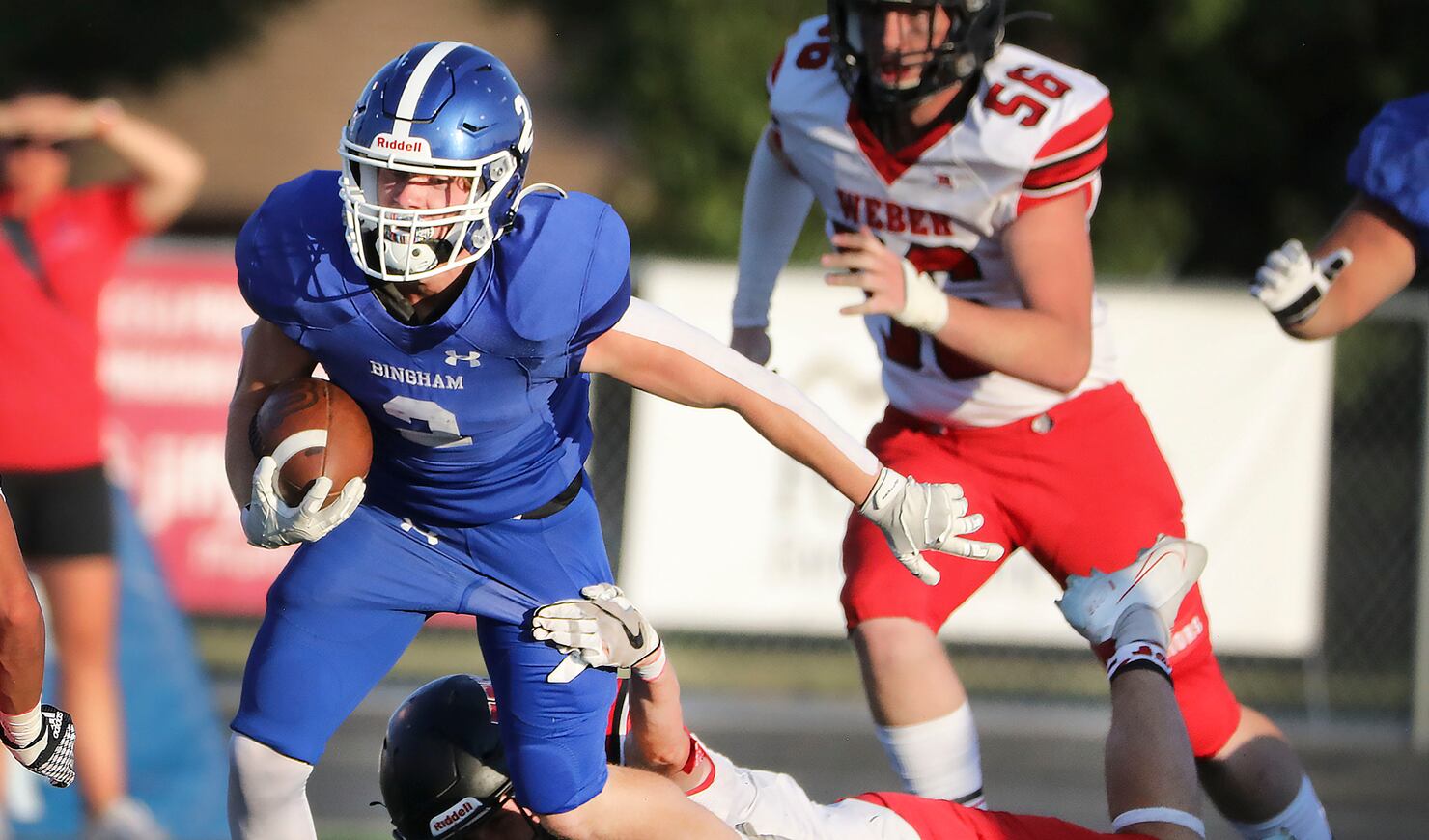 High school football Bingham romps to 5535 season opening win over