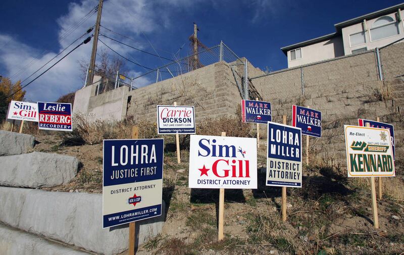 Campaign signs in Utah back in 2006.